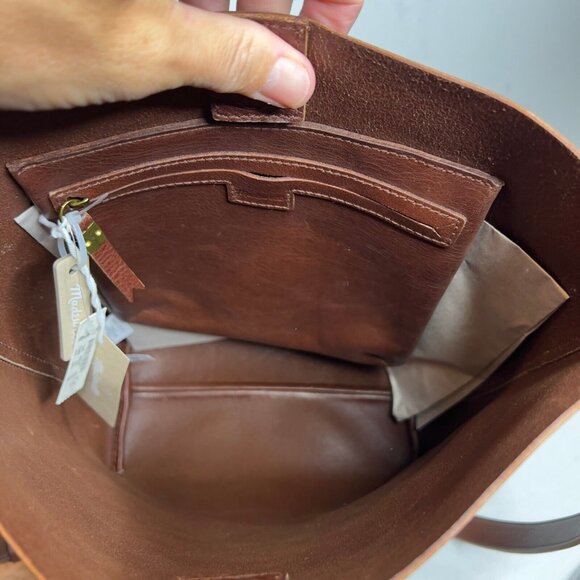 Madewell Brown Leather Bucket Bag - Picture 12 of 15